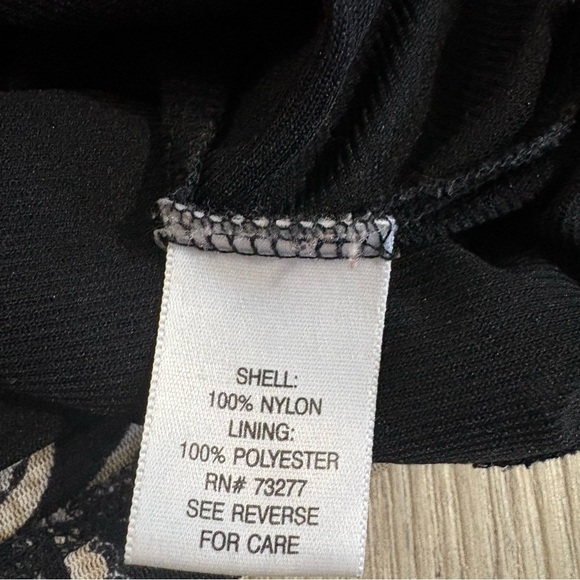 Croft & Barrow Black Beige Paisley Blouse 3/4 Sleeve Sz S Classic Boho Stretch - Picture 10 of 10